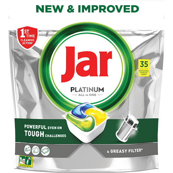 Jar Platinum All in One Zitrone Spülmaschinenkapseln 35 Stück