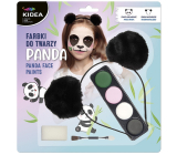 Kidea Panda Gesichtsfarben + Schwamm + Pinsel + Stirnband, Kreativ-Set