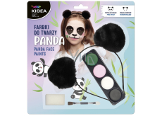 Kidea Panda Gesichtsfarben + Schwamm + Pinsel + Stirnband, Kreativ-Set