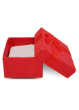 Geschenkbox mit Schmuckschwamm und roter Schleife 4 x 4 x 2,5 cm 1 Stück