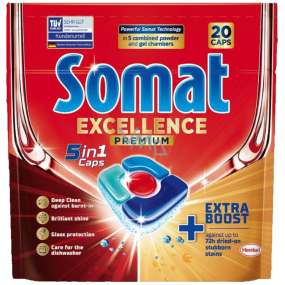 Somat Excellence Premium 5v1 tablety do myčky 20 kusů Somat Excellence Premium 5v1 tablety do myčky 20 kusů