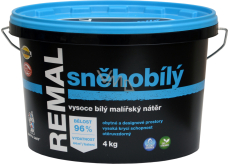 REMAL Sněhobílý vysoce bílá barva na zeď, 4 kg