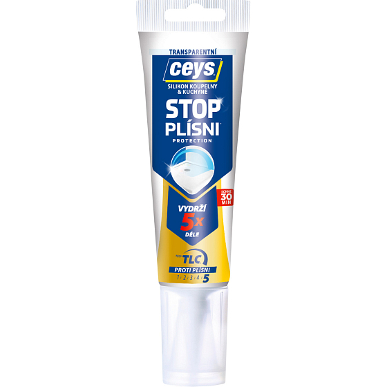 Ceys Stop Schimmel sanitärsilicon, transparent, Tube 125 ml