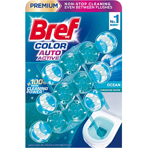 Bref WC Block Color Auto Active Ocean, 3 × 50 g
