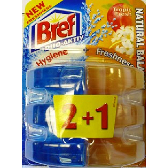 Bref Duo Aktiv Extra saubere und frische tropische WC-Gelfüllung 3 x 60 ml g