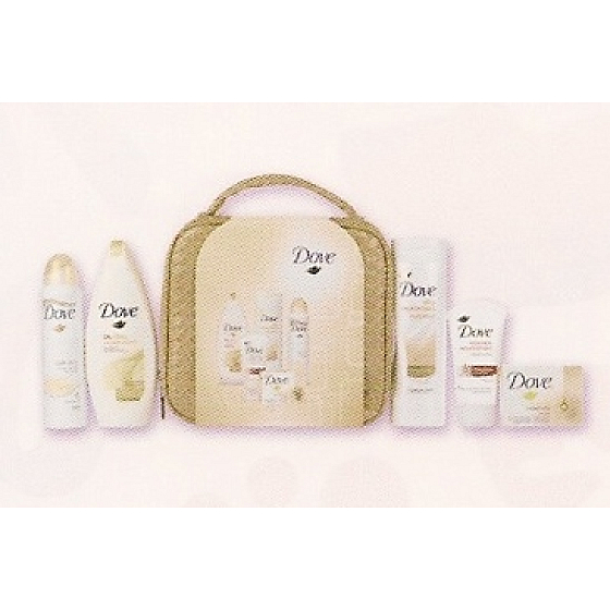 Dove Silk Bodylotion + Duschgel + Deodorant + Handcreme + Seife mit Öl, Kosmetikset