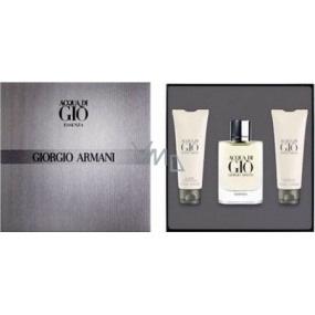 Giorgio Armani Acqua Di Gio Essenza parfümiertes Wasser 75 ml + Duschgel 75 ml + Aftershave 75 ml, Geschenkset für Männer