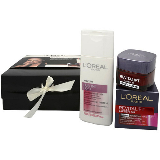 Loreal Paris Revitalift Laser-Verjüngungscreme 50 ml + Sublime Soft Make-Up Remover Milch 200 ml, Kosmetikset