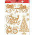Kleberfreie Fensterfolien mit Goldglitter 2. Baum 42 x 30 cm