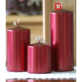 Lima Metal Serie Kerze rot Zylinder 80 x 200 mm 1 Stück