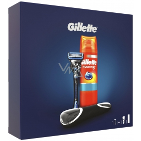 Gillette Fusion5 ProShield Chill Rasierer + Ultra Sensitive Rasiergel 200 ml + Reiseetui, Kosmetikset, für Männer
