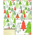 Nekupto Geschenkpapier 70 x 500 cm Weihnachten Weiße, grüne und rote Bäume