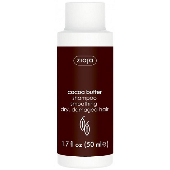 Ziaja Cocoa Butter Glättendes Shampoo für ruiniertes und trockenes Haar Reisepackung 50 ml