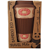Gemütliche Zeit Bambus Eco Donuts Bambus ökologische Thermobecher + Silikondeckel braun 450 ml