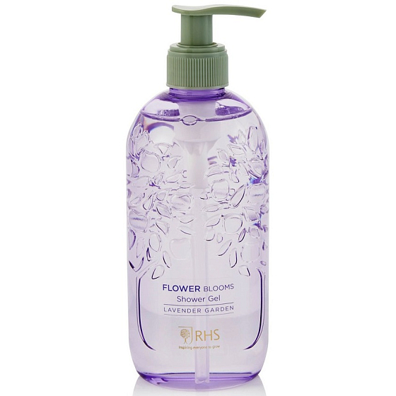 Heathcote & Ivory Flower Blooms Lavender Garden feuchtigkeitsspendendes Duschgel Spender 300 ml