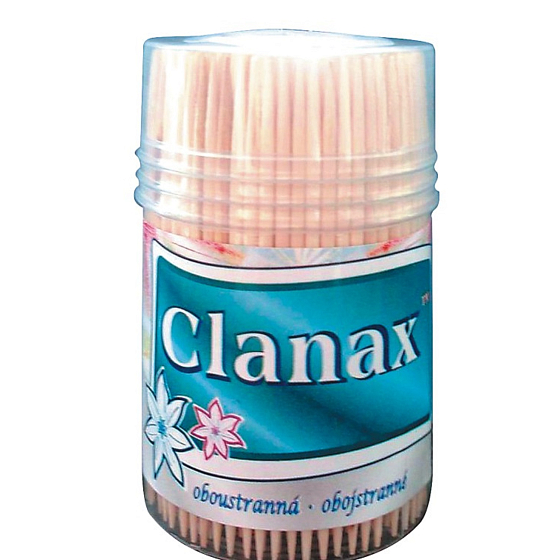 Clanax Zahnstocher auf beiden Seiten in einer Schachtel mit 350 Stück