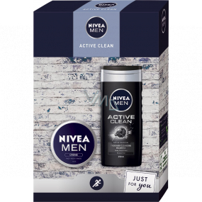 Nivea Men Active Clean Duschgel 250 ml + Creme 75 ml, Kosmetikset für Männer