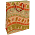 Nekupto Geschenk Kraftbeutel 28 x 37 cm Weihnachtslebkuchen, Schneemänner 606 WKHL