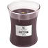 WoodWick Black Plum Cognac - Schwarze Pflaumen-Cognac-Duftkerze mit Holzdocht und Deckelglas Medium 275 g