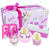Bomb Cosmetics Unicorn Sparkle funkelnder Badebalsam 160 g + Glycerinseife 2 x 100 g + kleine Badekugel 30 g + Badematte 50 g, Kosmetikset