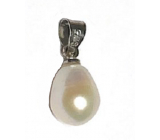 Perle weiß natürlich Anhänger 1,1 cm 1 Stück, Symbol der Weiblichkeit, bringt Bewunderung