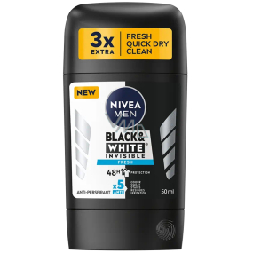 Nivea Men Black & White Invisible Fresh Antitranspirant-Stick für Männer 50 ml
