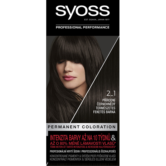Syoss Professionelle Haarfarbe 2-1 Natürlich Schwarz Braun