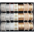 Nekupto Weihnachts-Stoffband Glitter weiße Sterne 25 mm x 2,5 m
