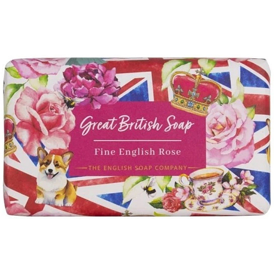 English Soap Englische Rose natürlich parfümierte Seife mit Sheabutter 190 g