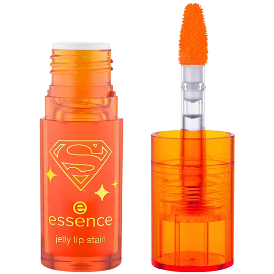 Essence Superman barva na rty Jelly 02 Pow, 4 g, s gelovou texturou, která se přizpůsobuje pH pleti pro jemnou a přirozenou barvu
