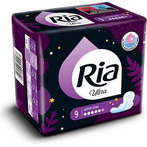Ria Damenbinden Ultra Super Long, 9 Stück