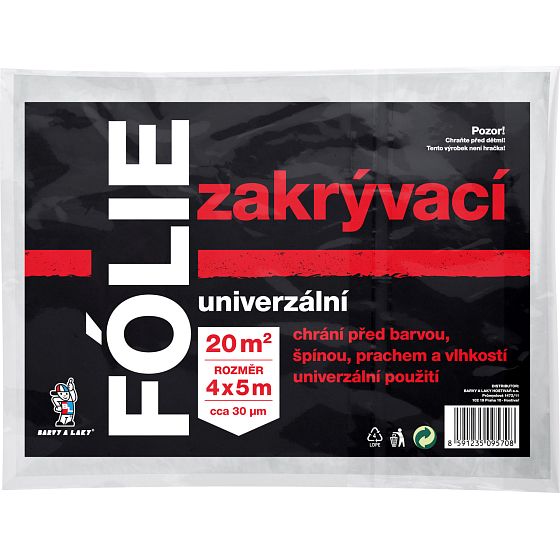 BALtool Univerzální zakrývací fólie, 30 µ, 20 m², 4 x 5 m
