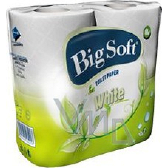 Big Soft White parfümiertes Toilettenpapier 2 Lage 200 Stück 4 Stück