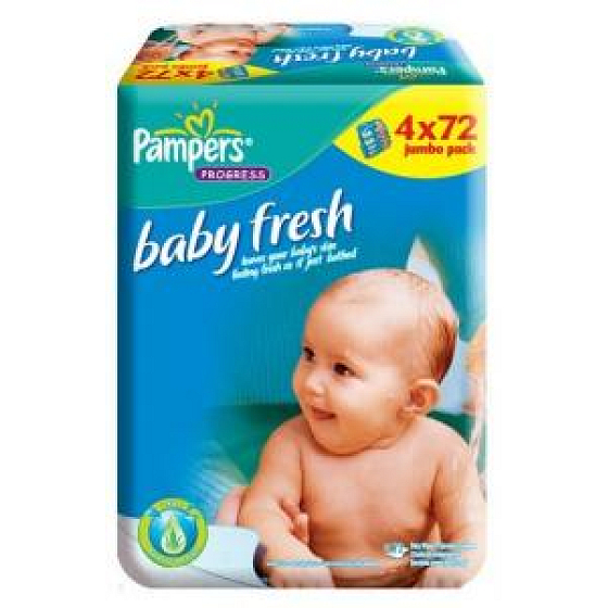 Pampers Frische Feuchttücher Jumbo Pack 4 x 72 Stück