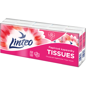 Linteo 3-lagige Papiertaschentücher, 10 × 10 Stk