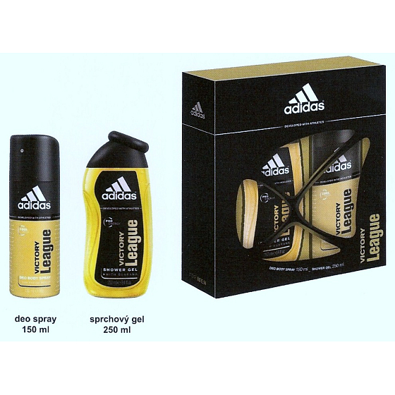 Adidas Victory League Deospray für Herren 150 ml + Duschgel 250 ml, Kosmetikset