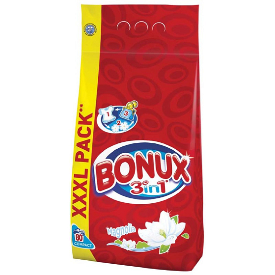 Bonux Magnolia 3 in 1 Waschpulver 80 Dosen 5,6 kg