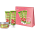 Dermacol Aroma Ritual Rhabarber und Erdbeeren Frisches Duschgel 250 ml + Körperlotion 200 ml + Körperpeeling 200 g, Kosmetikset