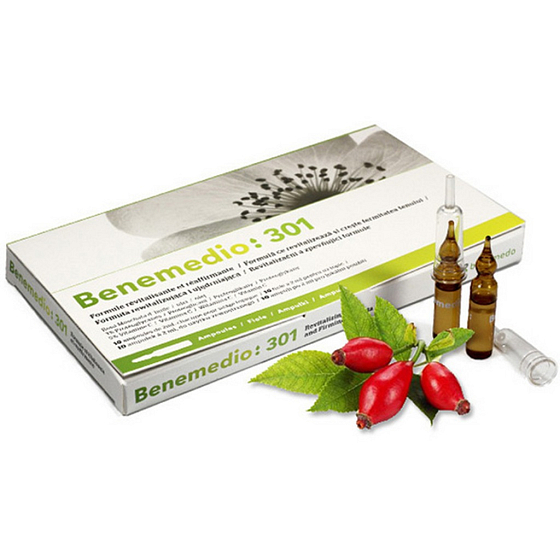 Benemedio 301 Verjüngendes Serum mit Vitamin C für Gesicht und Dekolleté 10 Ampullen 2 ml