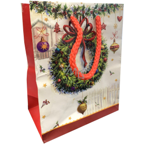 EP Line Geschenkpapierbeutel 11 x 14,5 x 6,5 cm Weihnachtskranz