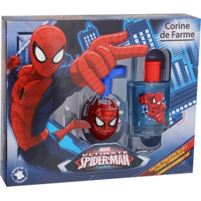 Corine de Farme Marvel Spiderman Eau de Toilette für Jungen 50 ml + leuchtender Kreisel, Geschenkset