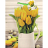 Nekupto Geschenk Papiertüte 23 x 18 x 10 cm Gelbe Tulpen 1298 01 KFM
