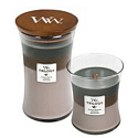 WoodWick Trilogy Cozy Cabin - Gemütliche Hütte Duftkerze mit Holzdocht und Deckel Glas mittel 275 g