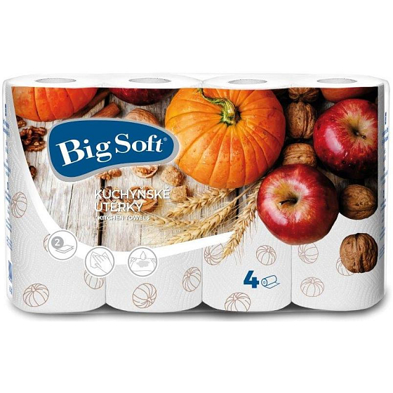 Große weiche Herbst Papier Küchentücher mit Druck 2 Lage 4 Stück