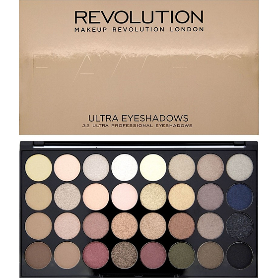 Makeup Revolution Ultra Lidschatten-Palette 32 Lidschatten makellos 16 g