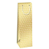 Ditipo Papier Geschenktüte für Flasche 12,3 x 7,8 x 36,2 cm Gold, weiße Ornamente