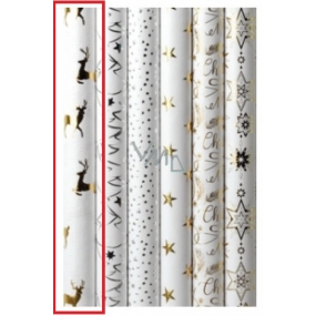 Zöwie Geschenkpapier 70 x 150 cm Weihnachten Luxury White Christmas mit geprägten weißgoldenen Hirschen Zöwie Geschenkpapier 70 x 150 cm Weihnachten Luxury White Christmas mit geprägten weißgoldenen Hirschen
