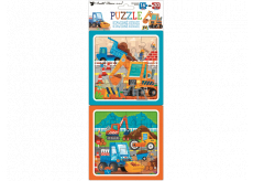 Baby Genius Puzzle Baumaschinen 15 x 15 cm, 16 und 20 Teile, 2 Bilder