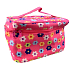 Kosmetiktasche Rosa mit bunten Blumen 18,5 x 11 x 11 cm
