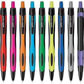 Spoko Active Kugelschreiber, blaue Mine, 0,5 mm 1 Stück verschiedene Farben
